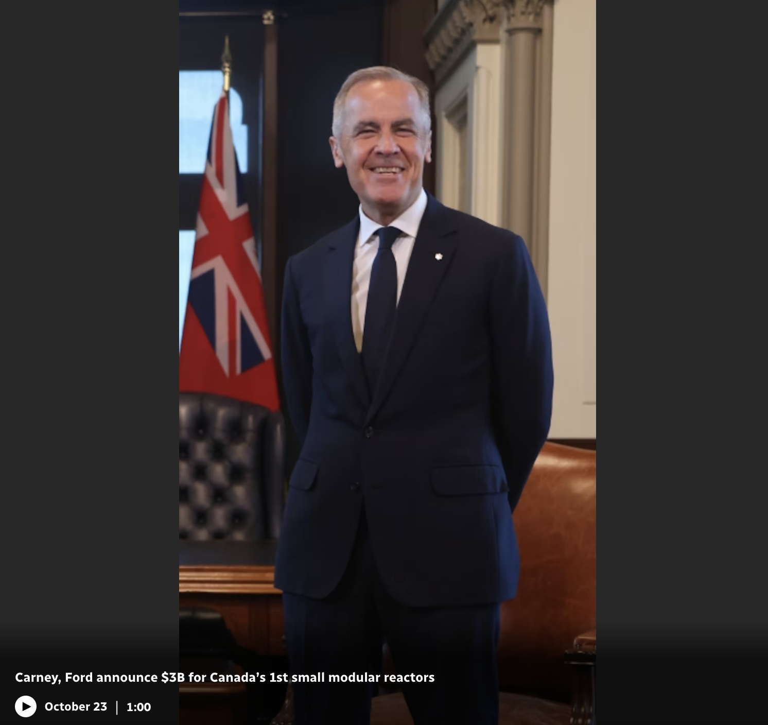 Carney, Ford announce $3B for Canada’s 1st small modular reactors