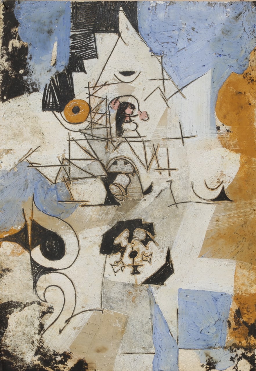 tempera intitolato storie del campanile di Mariano Fracalossi