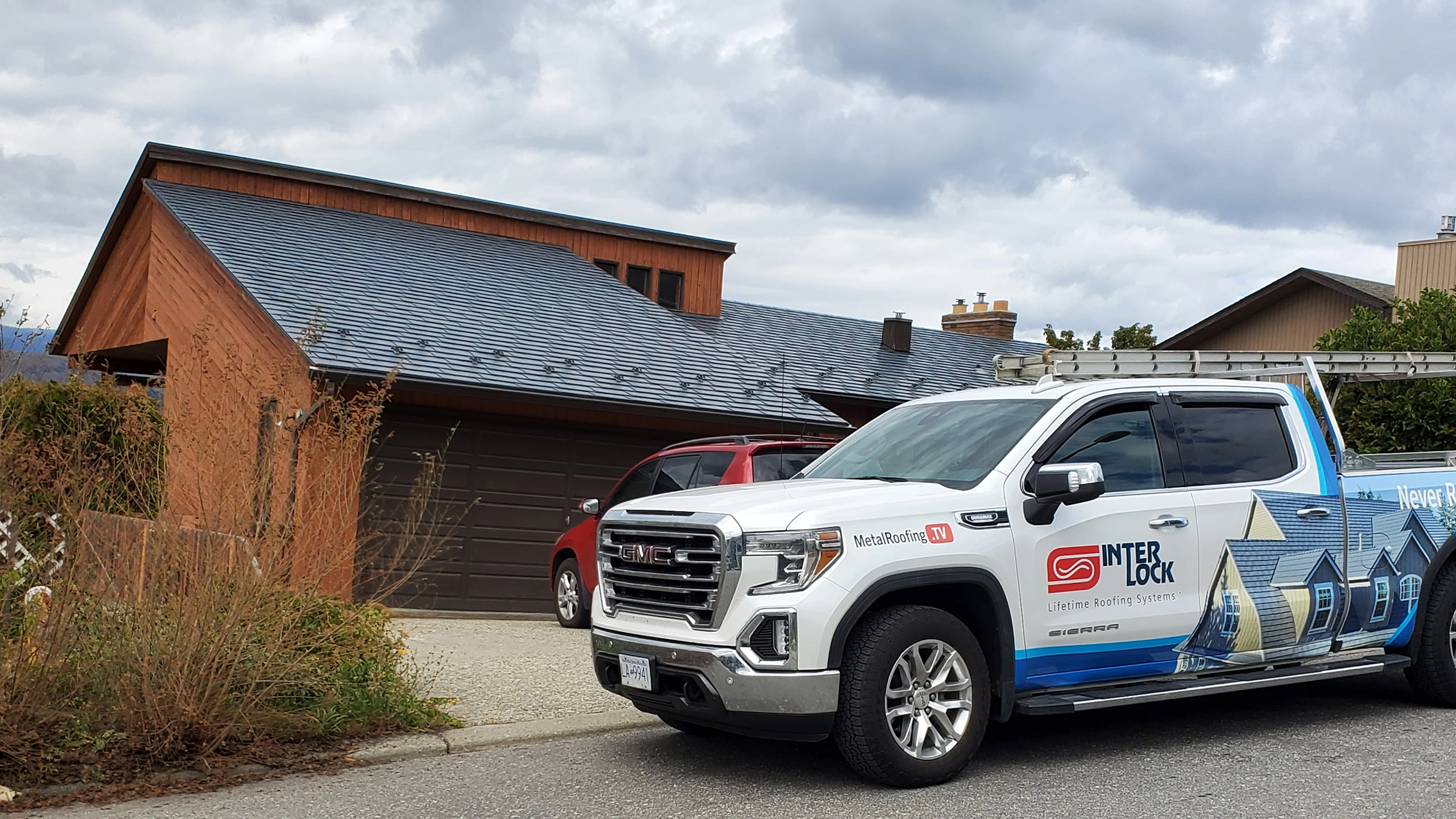 Interlock® Steel Slate Metal Roofing in Slate Blue – Vernon, BC