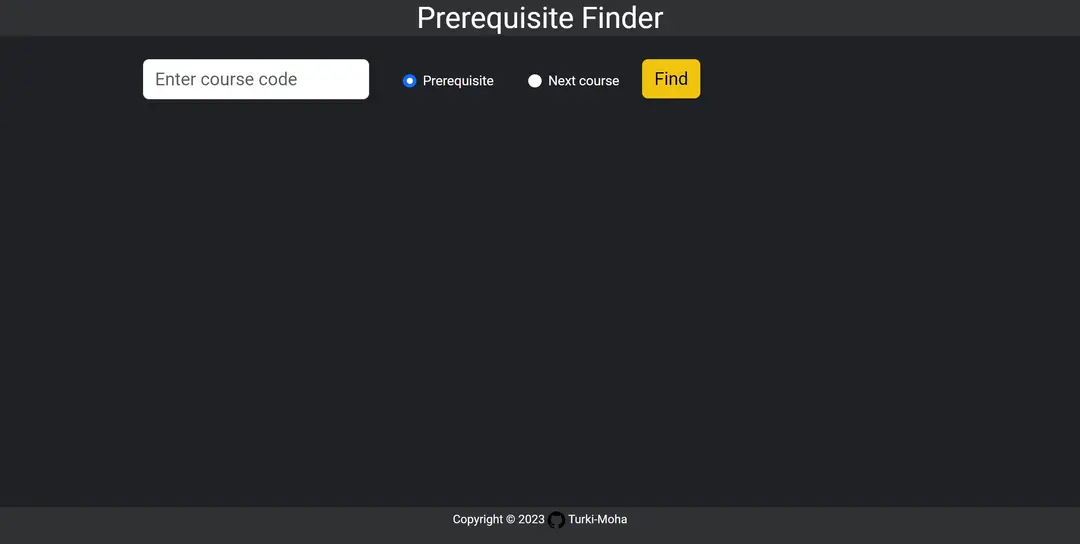 Pre-requisite Finder