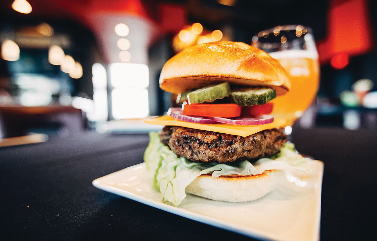 Overlook the city with delicious food and drinks at The Roof in Columbia, MO.