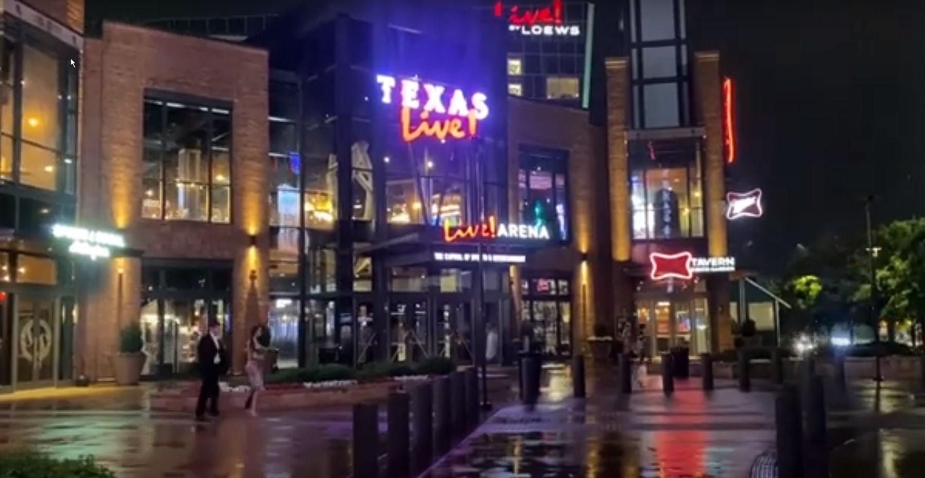 Entrance to the Texas Live! venue in Arlington, TX