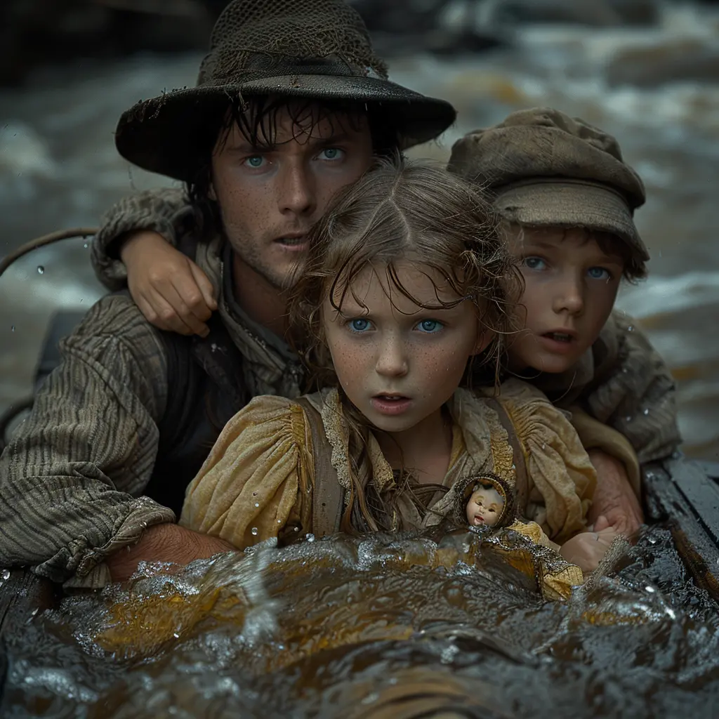 Bird's-eye view of Oregon Trail: wagon train dots golden prairie, winding path to horizon, falcon soaring above