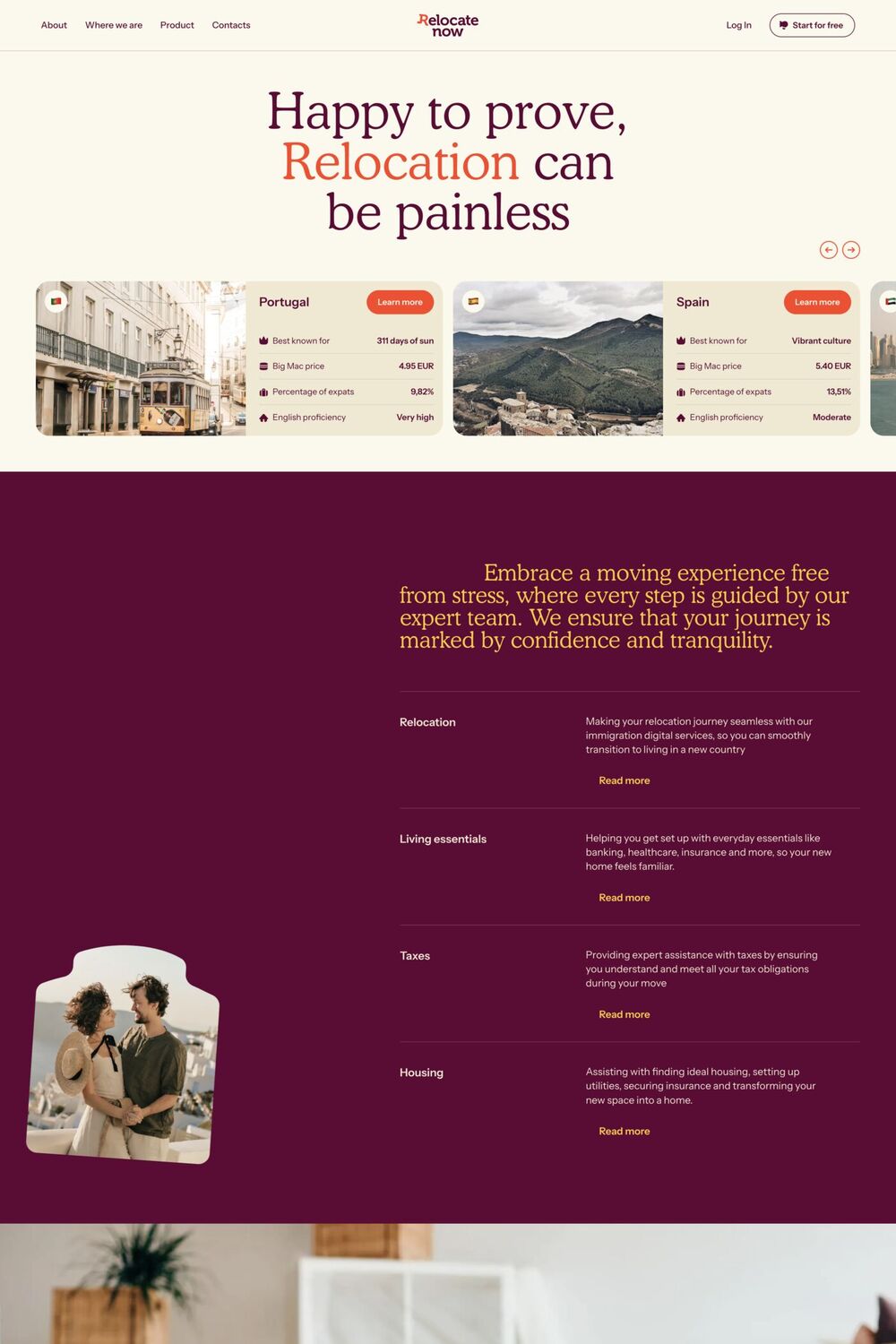 Relocate Now website screenshot