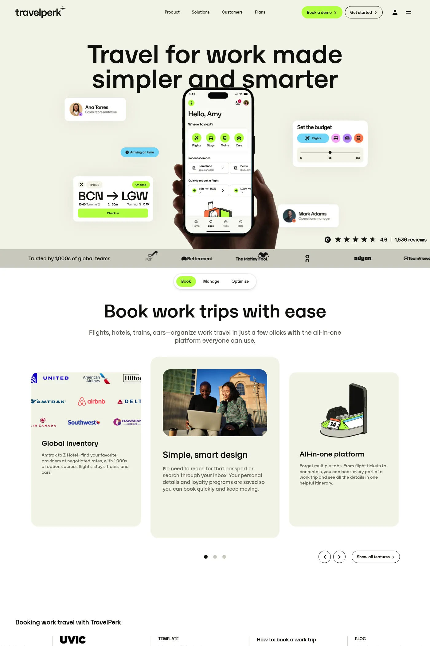 TravelPerk website screenshot