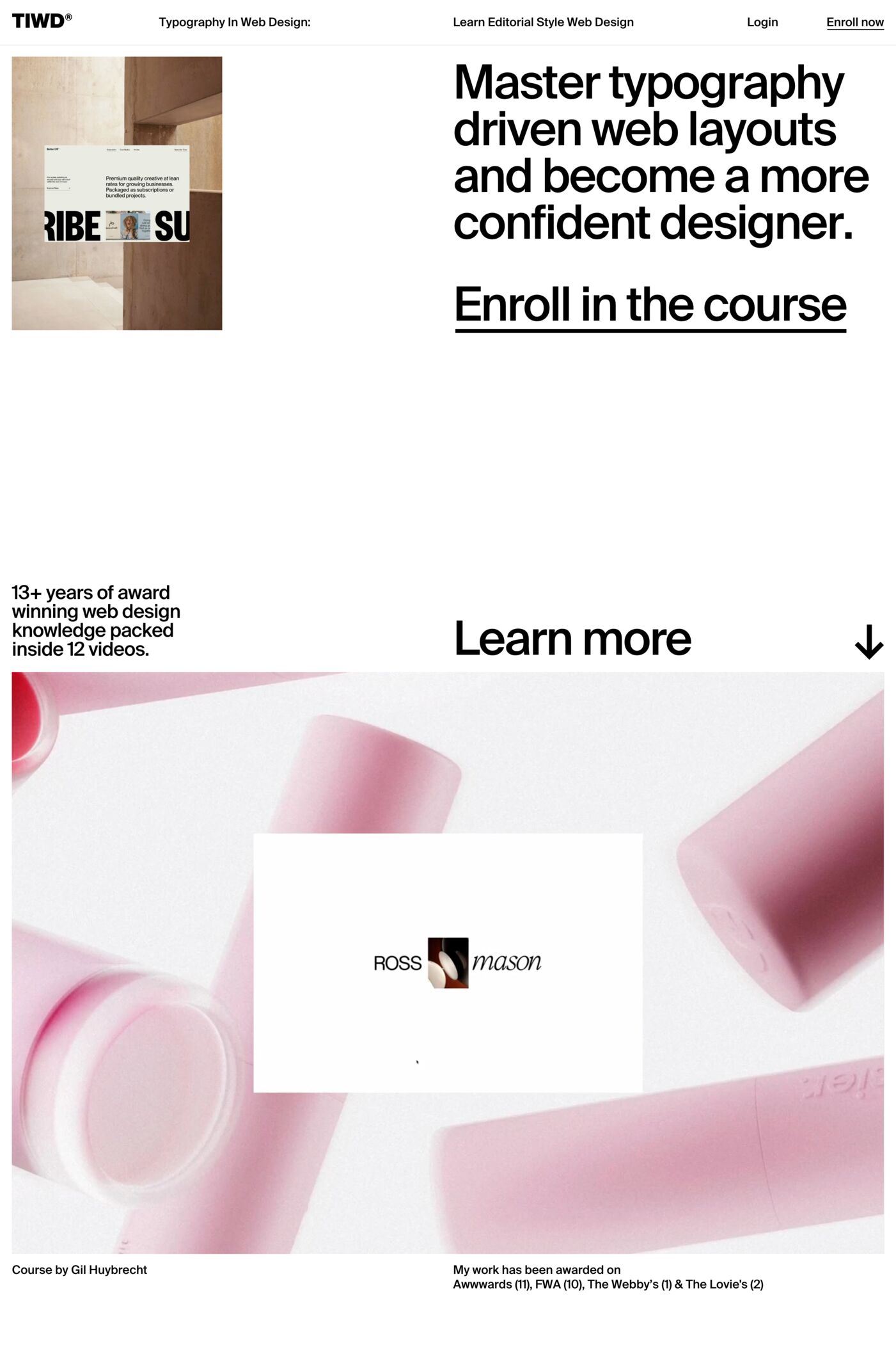 Typography In Web Design website screenshot