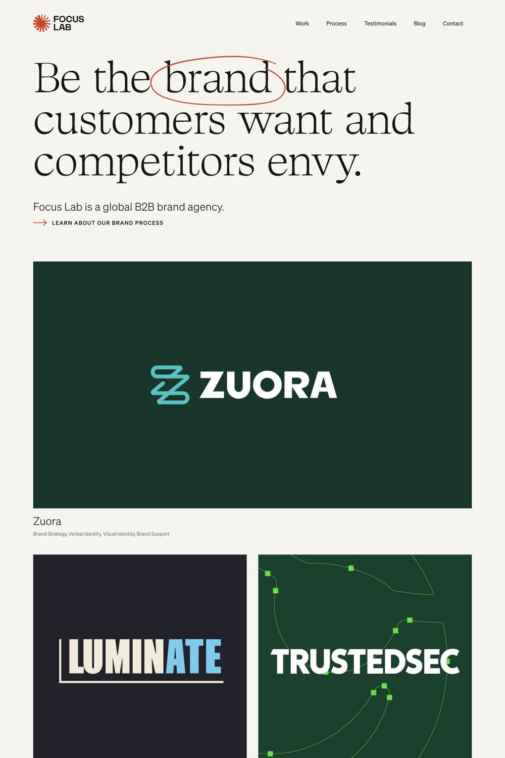 Focus Lab website screenshot