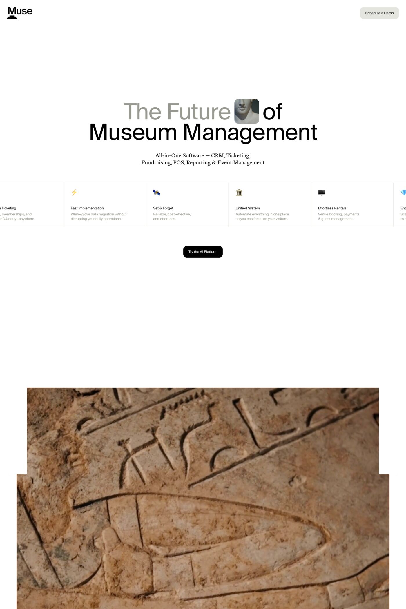 Muse website screenshot