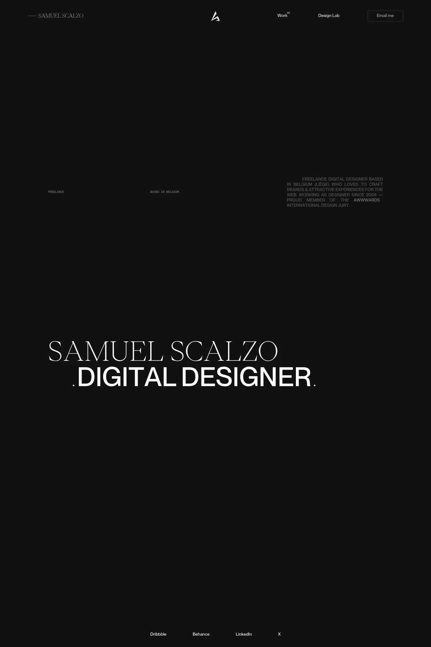 Samuel Scalzo website screenshot