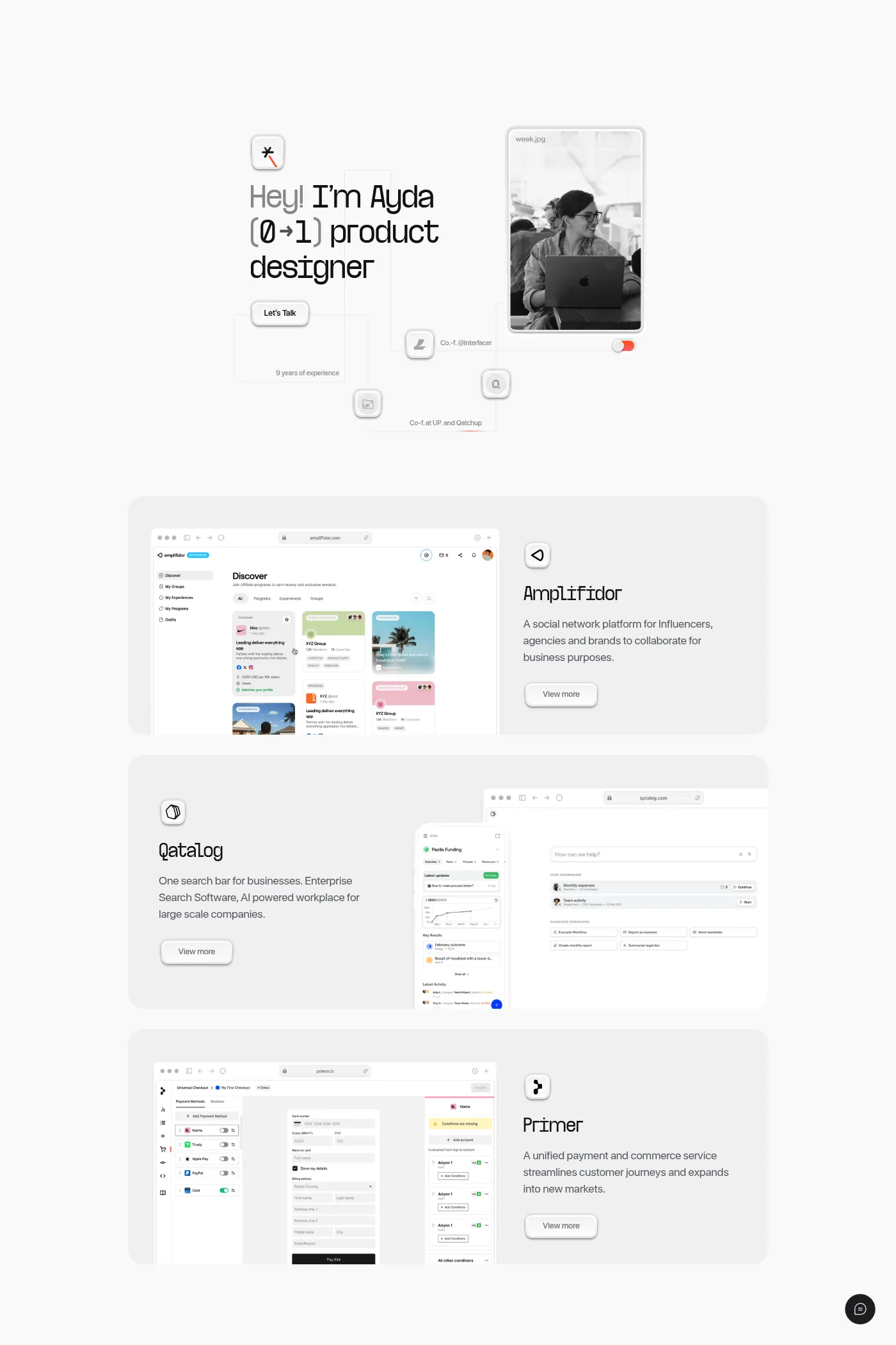 Ayda Oz website screenshot