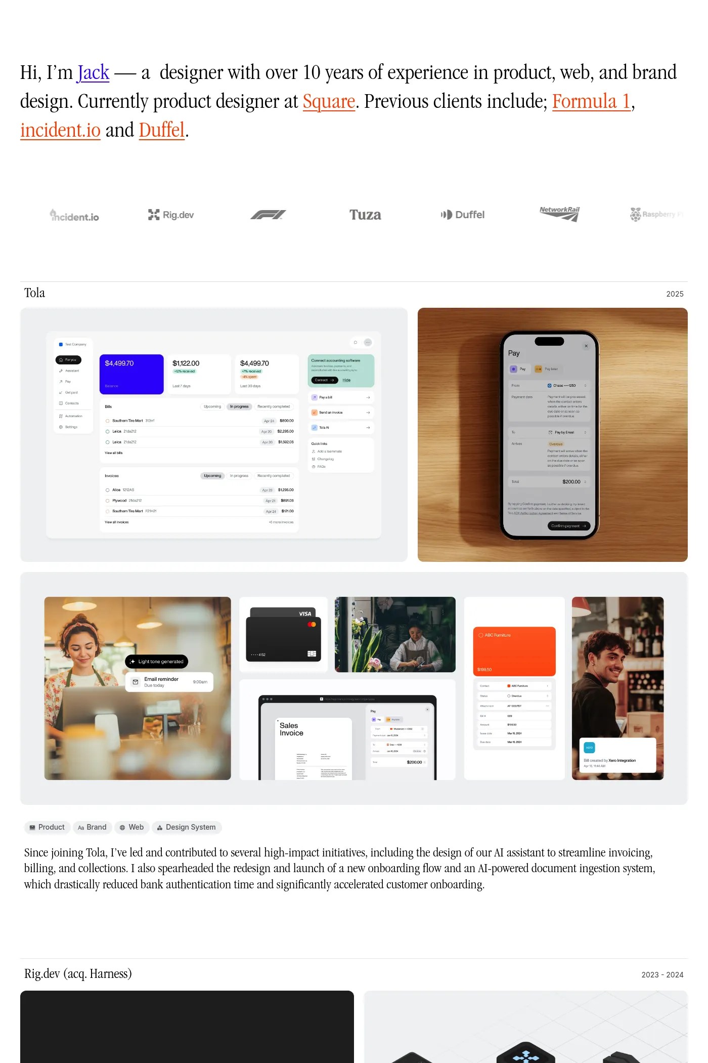 Jack Theobald website screenshot