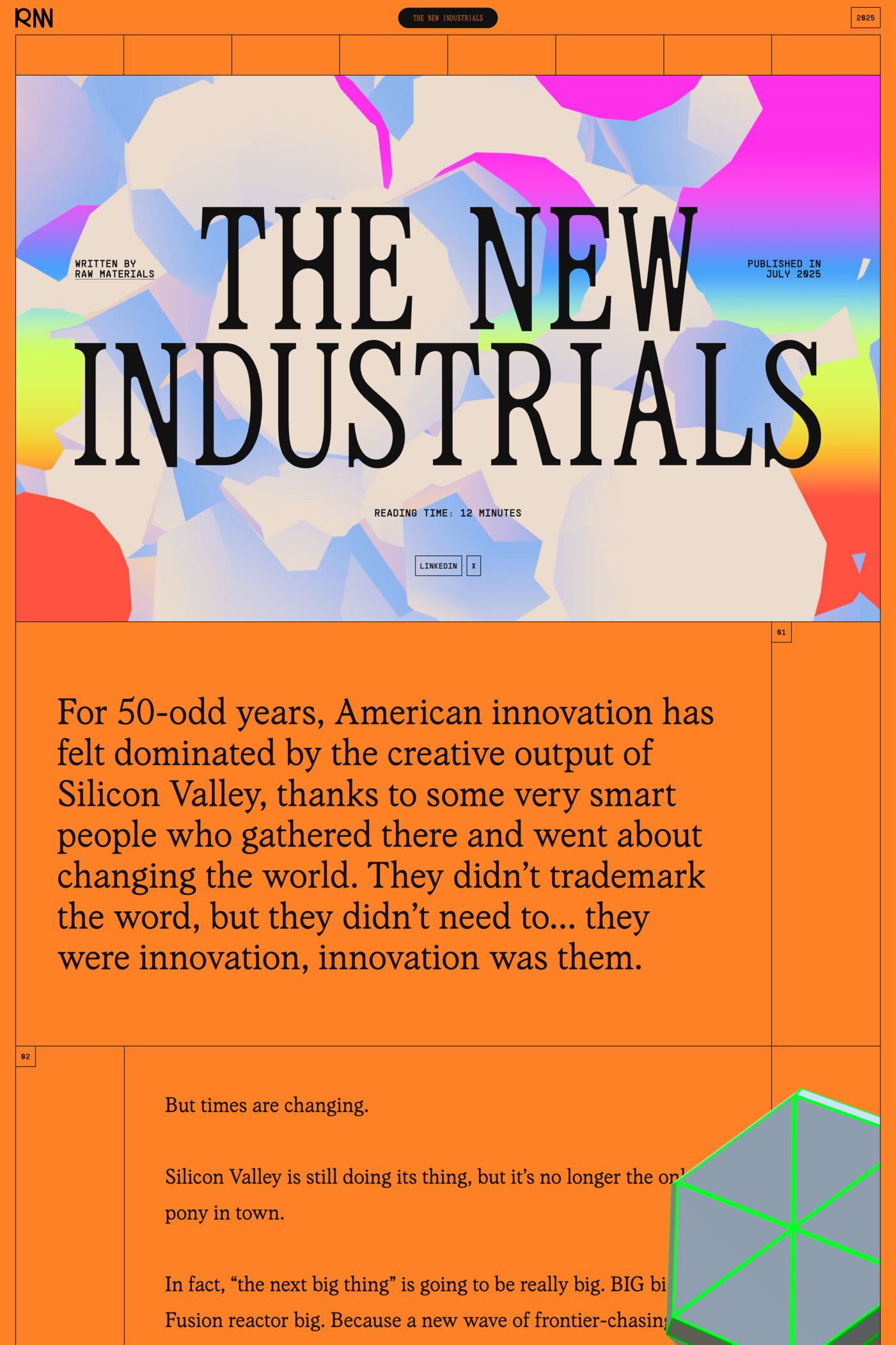 The New Industrials website screenshot