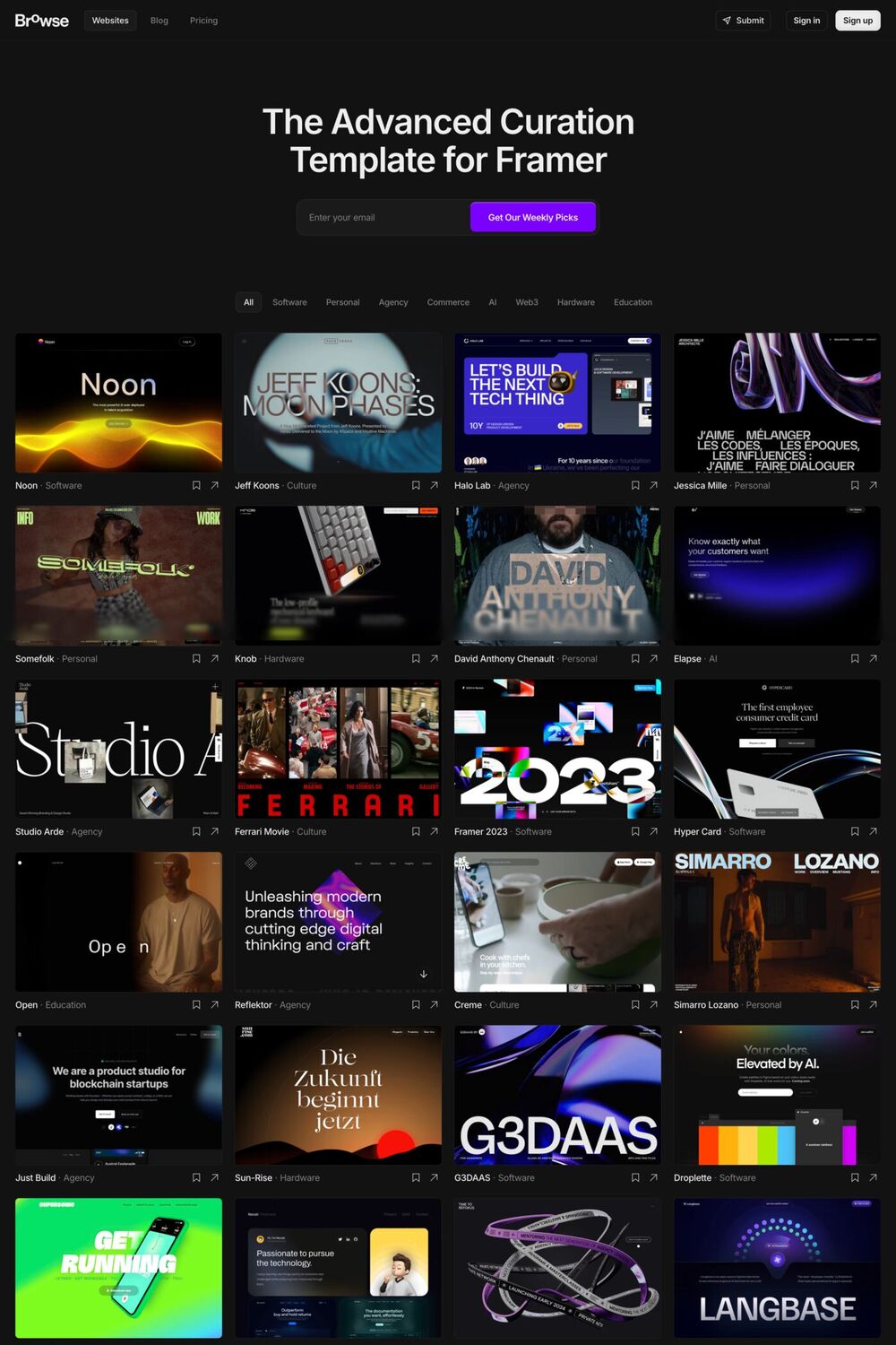 Browse template screenshot