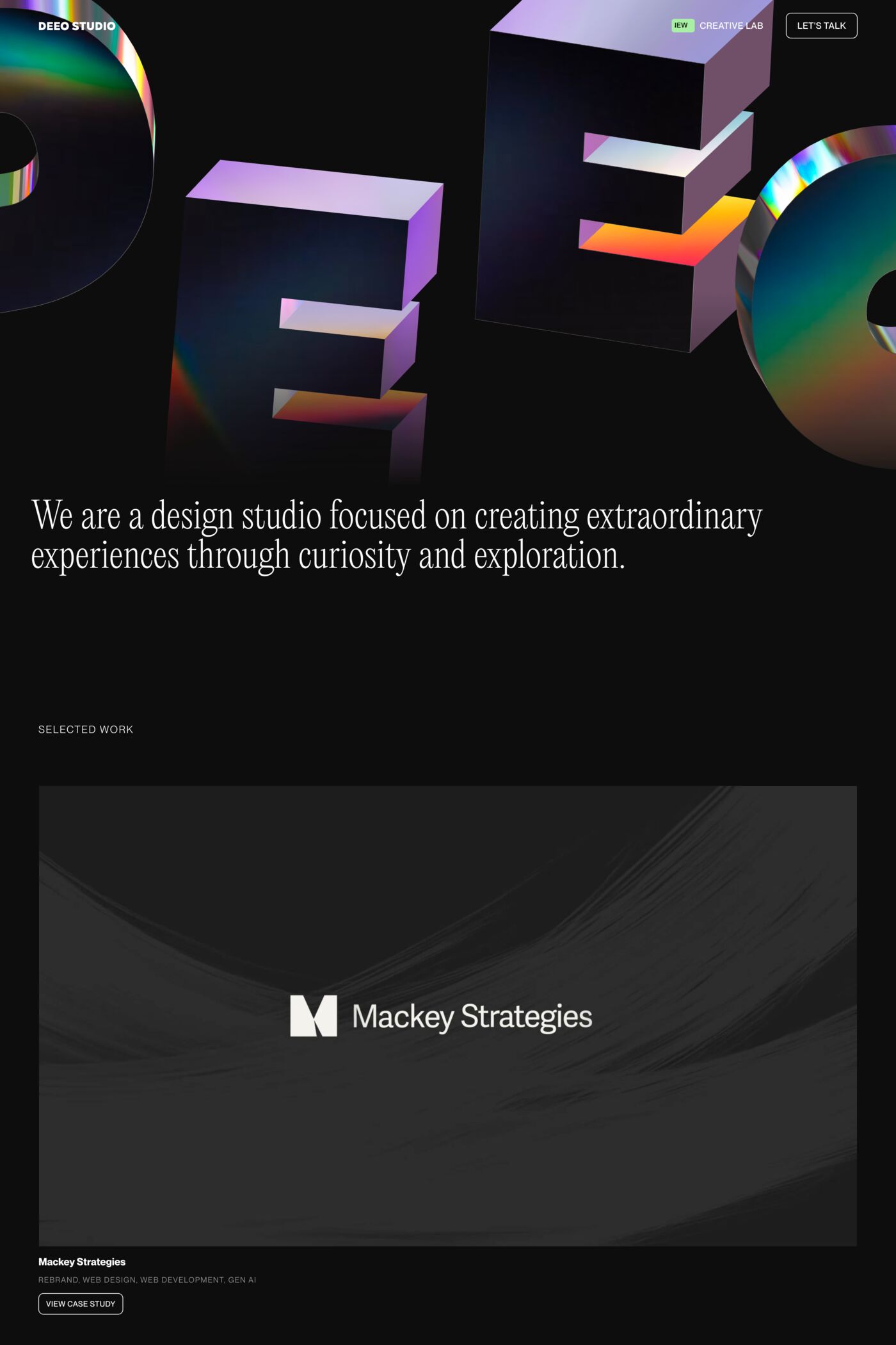 Deeo Studio website screenshot