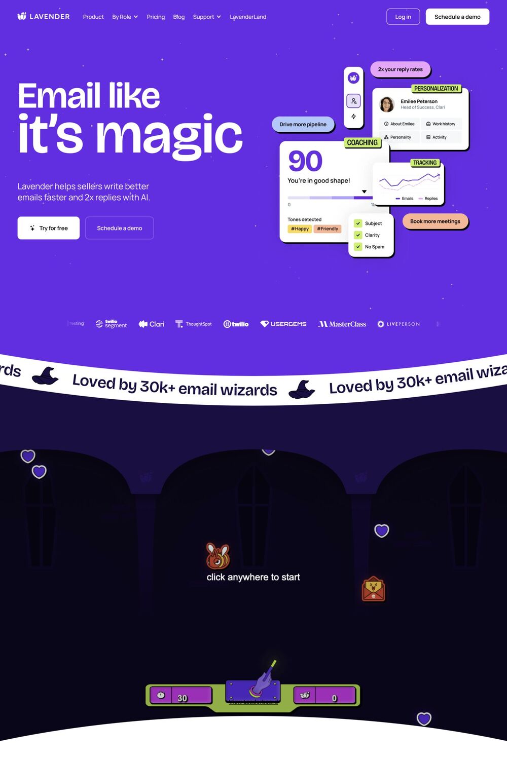 Lavender website screenshot