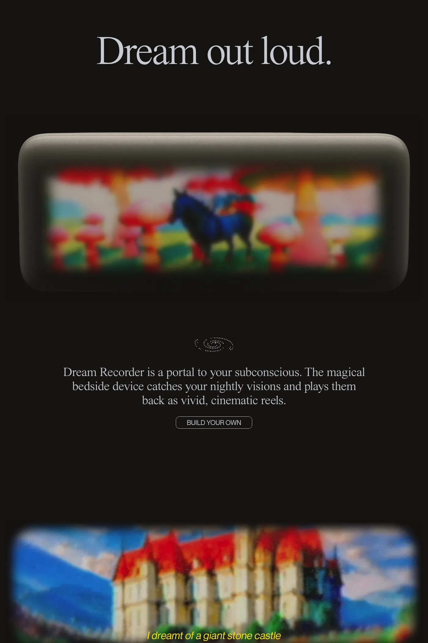 Dream Recorder website screenshot