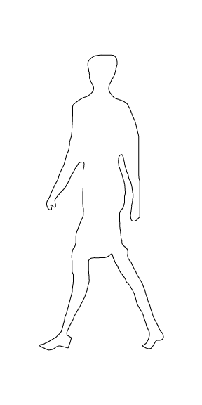 woman with heels walking to the left