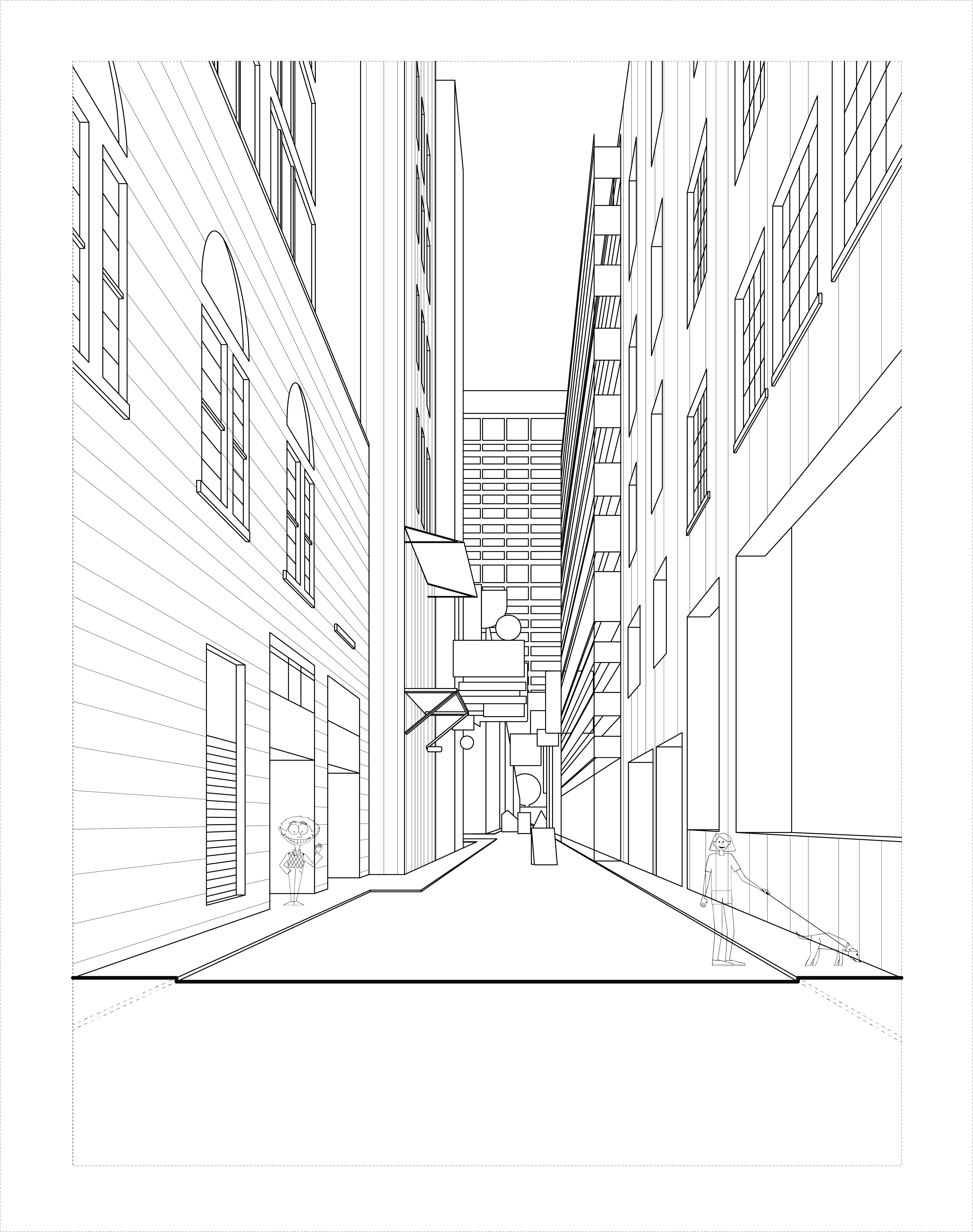 Printers Alley as seen from Church Street