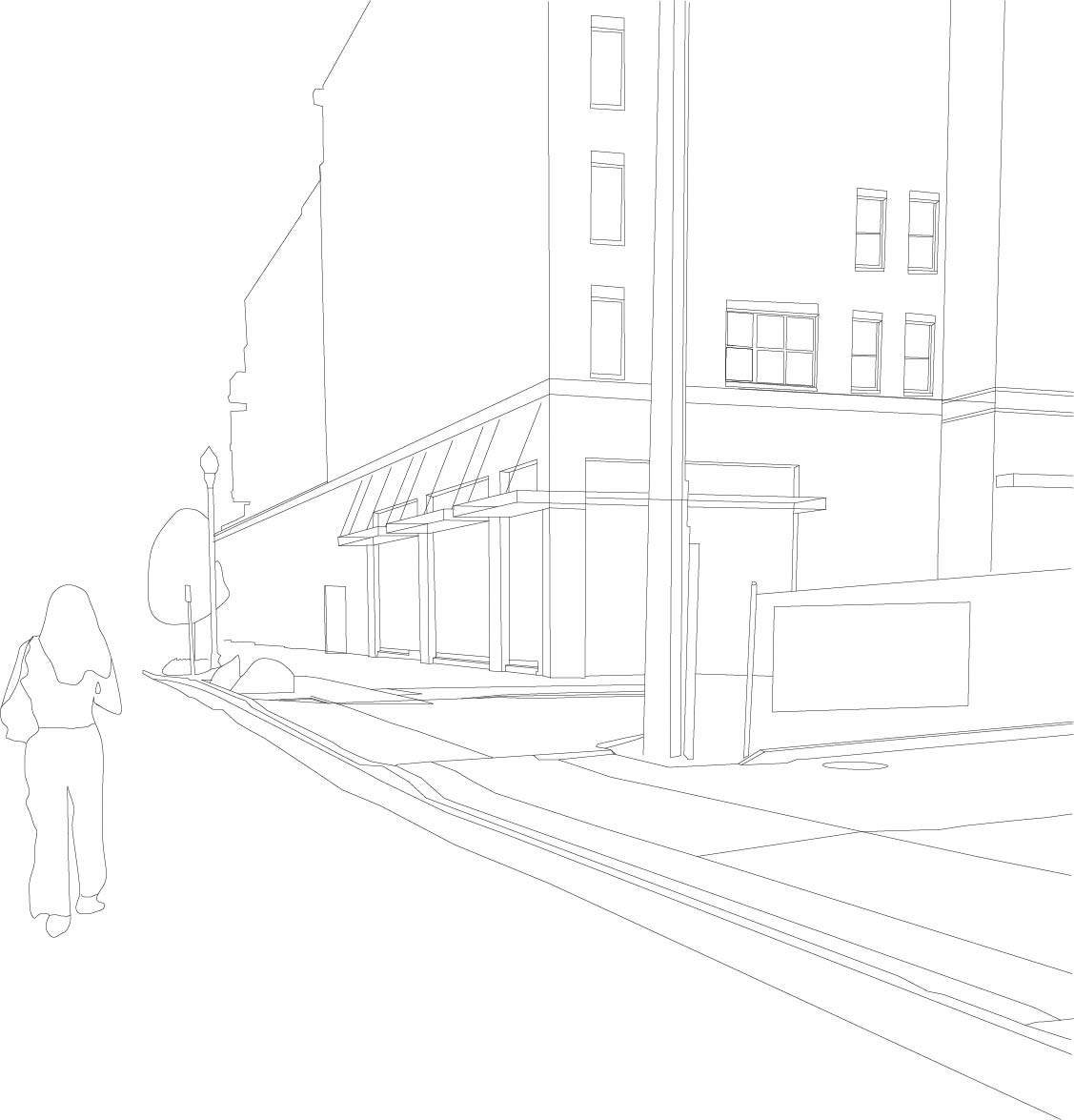 Sidewalk at Neuhoff Germantown