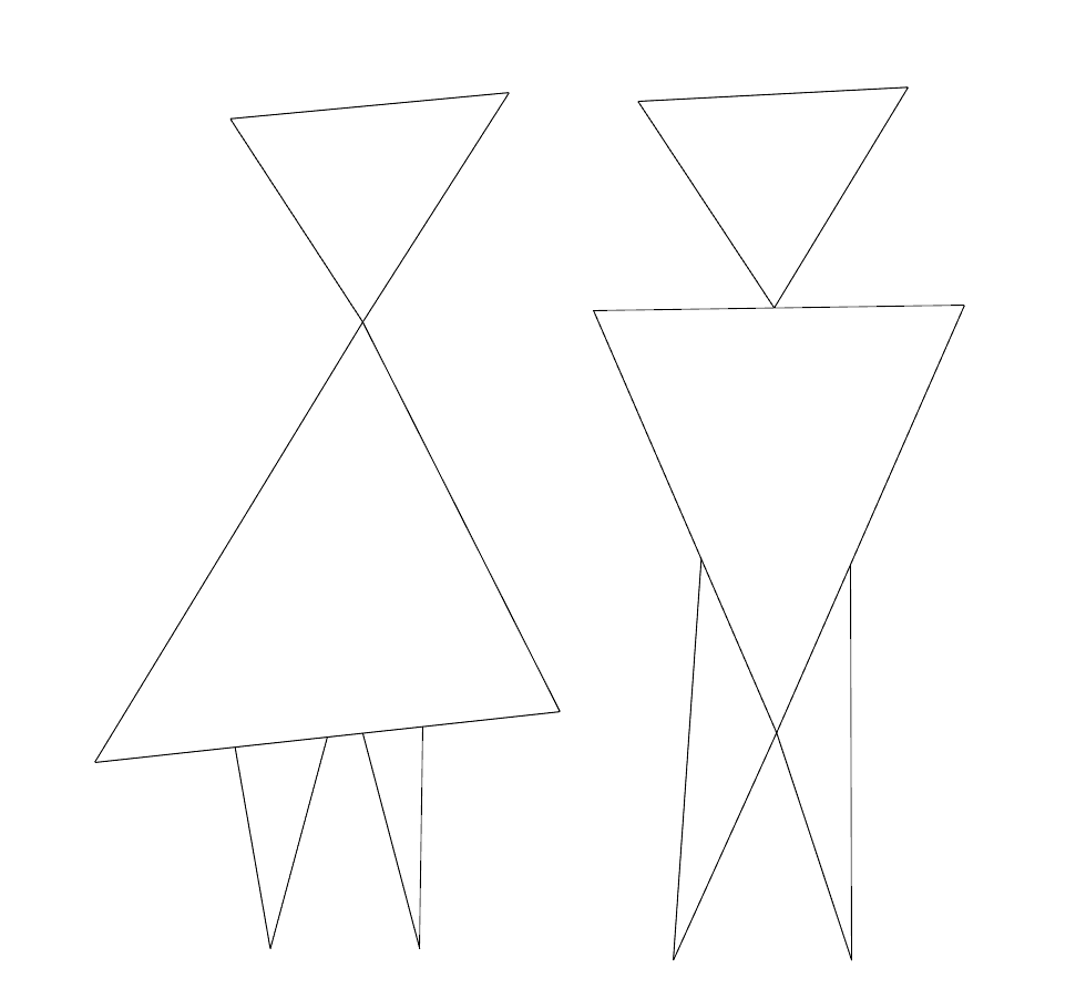 Two triangular people