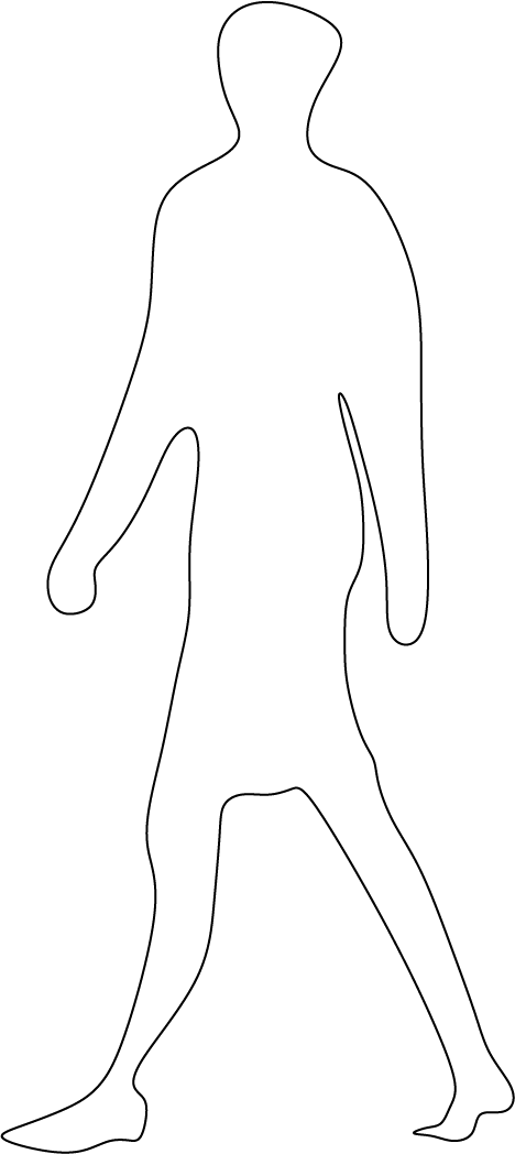 Man walking down the street