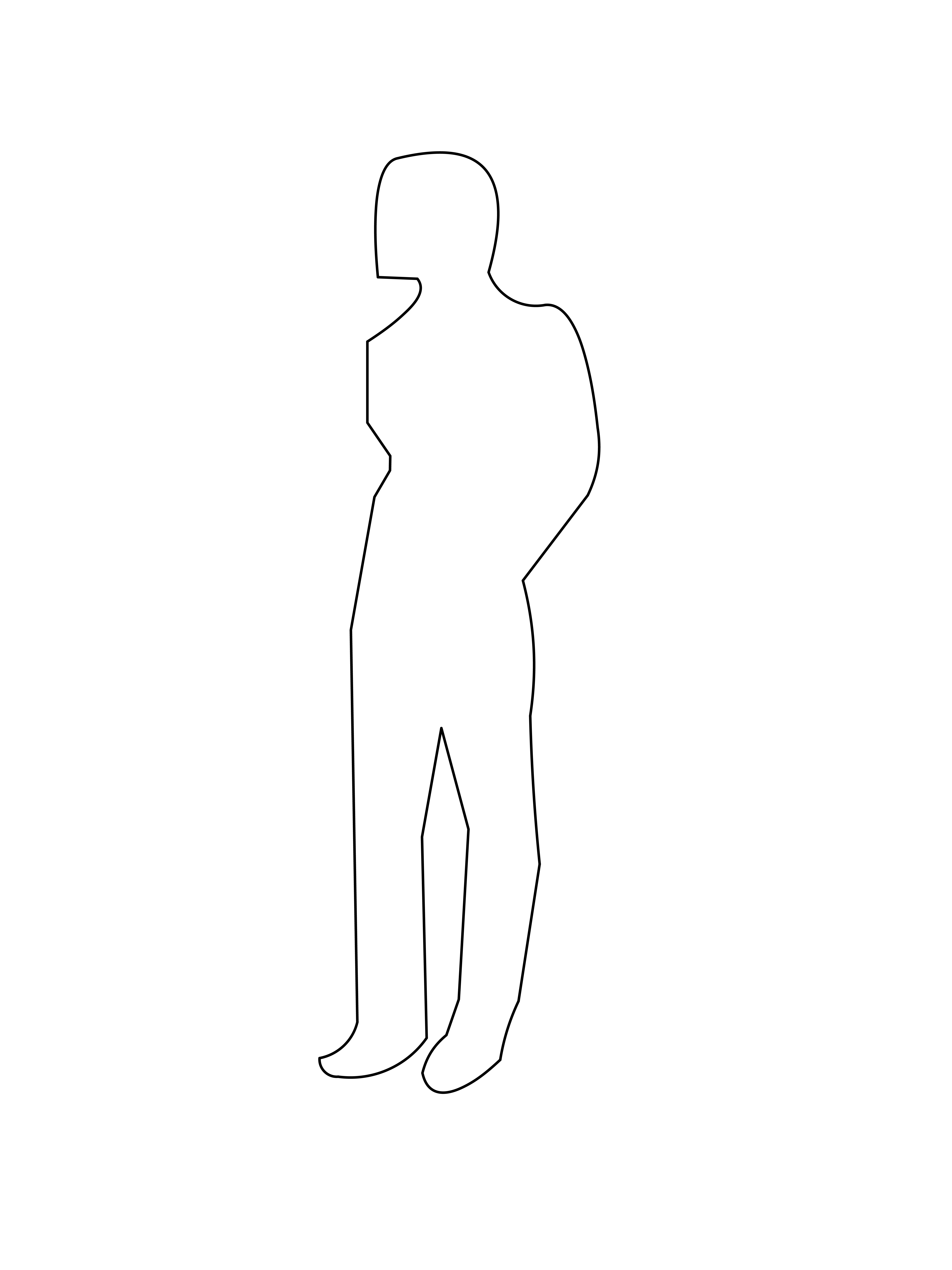 man hand in pocket standing