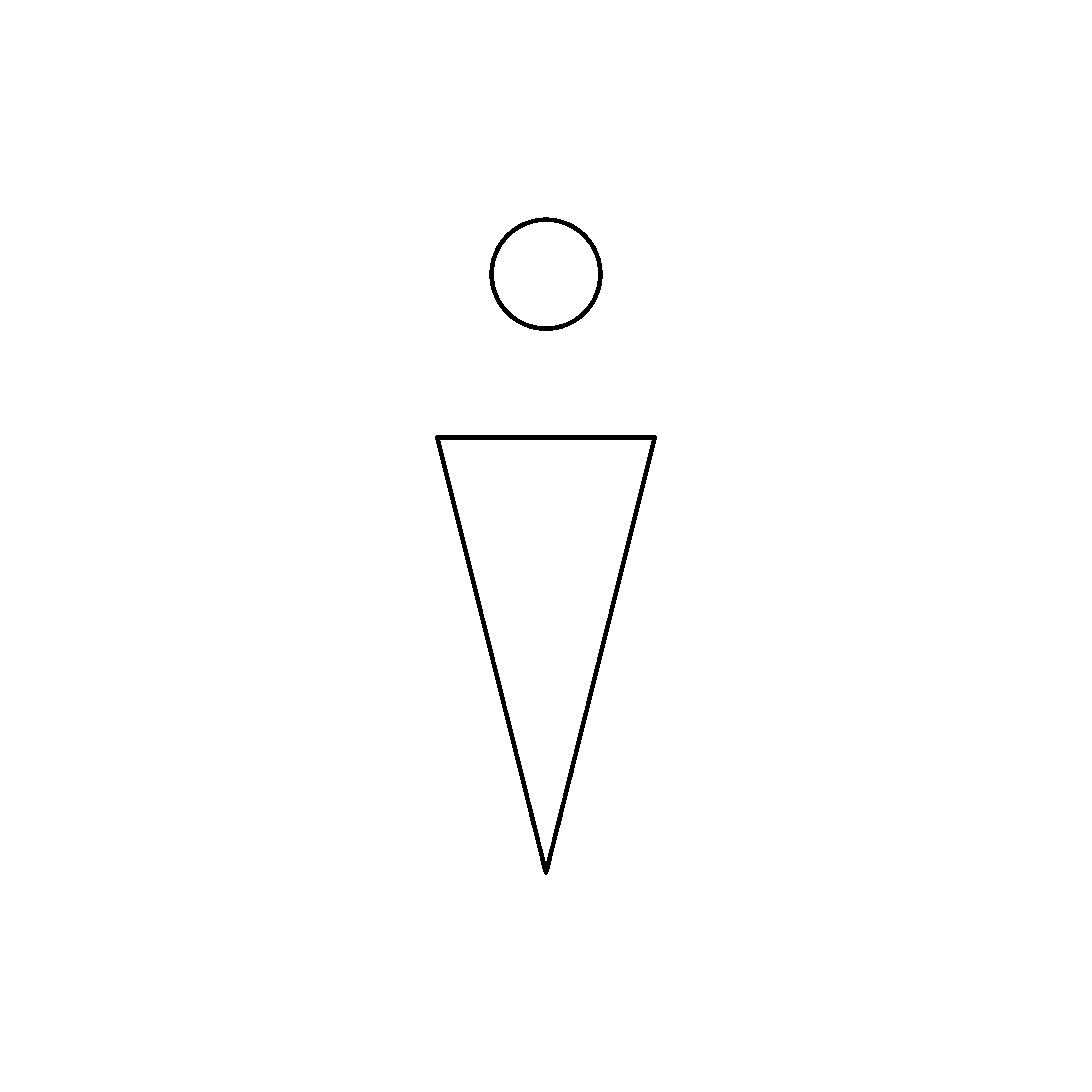 Standing Triangle Figure