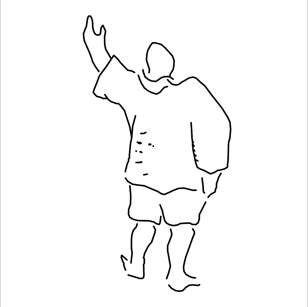 man waving