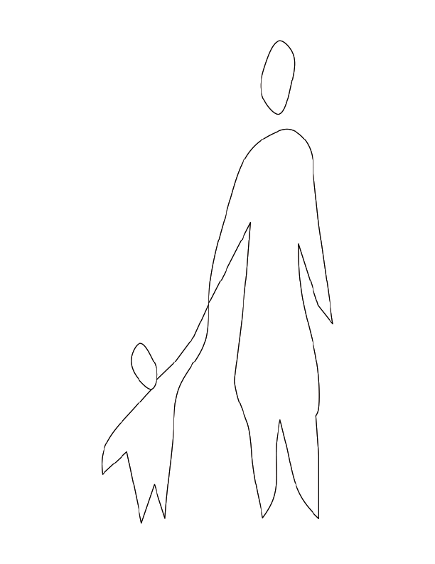 Parent holding child's hand