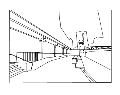 Chicago sidewalk by the river