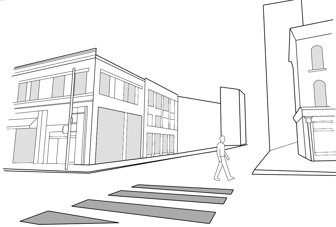 Corner before food hall