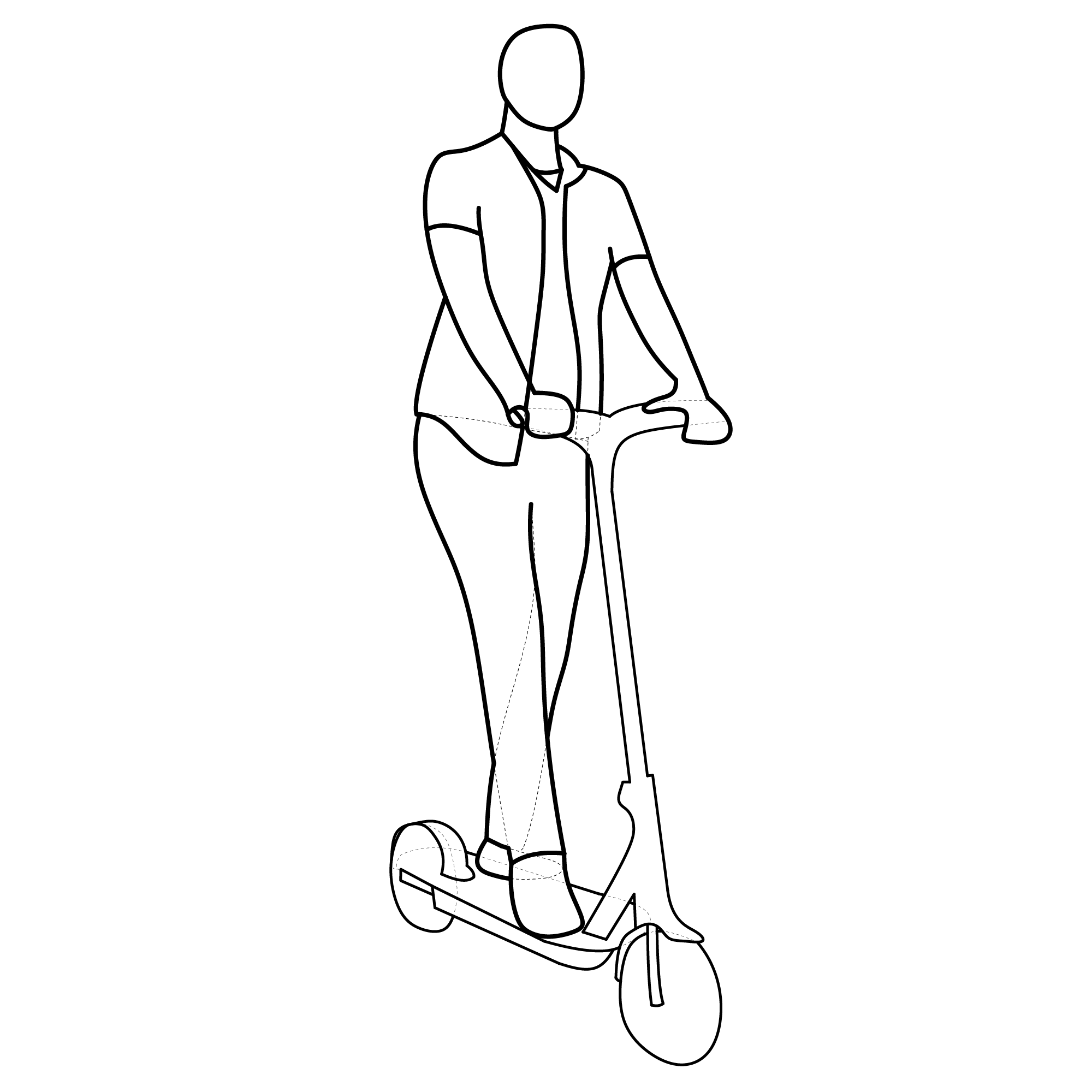 Man riding a scooter