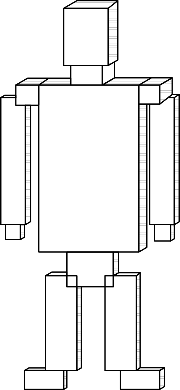 A 3D robot standing still