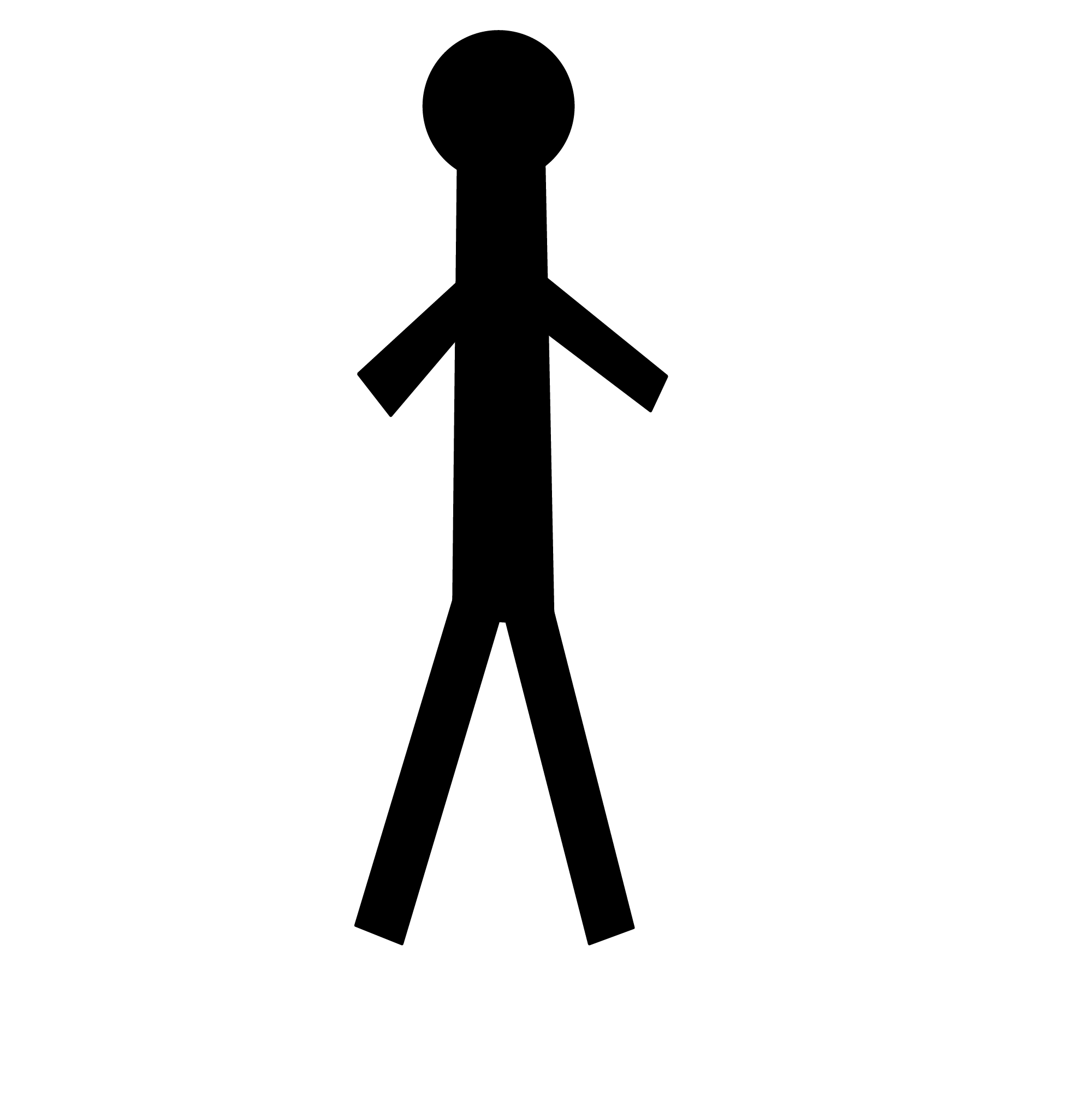 Stick figure walking