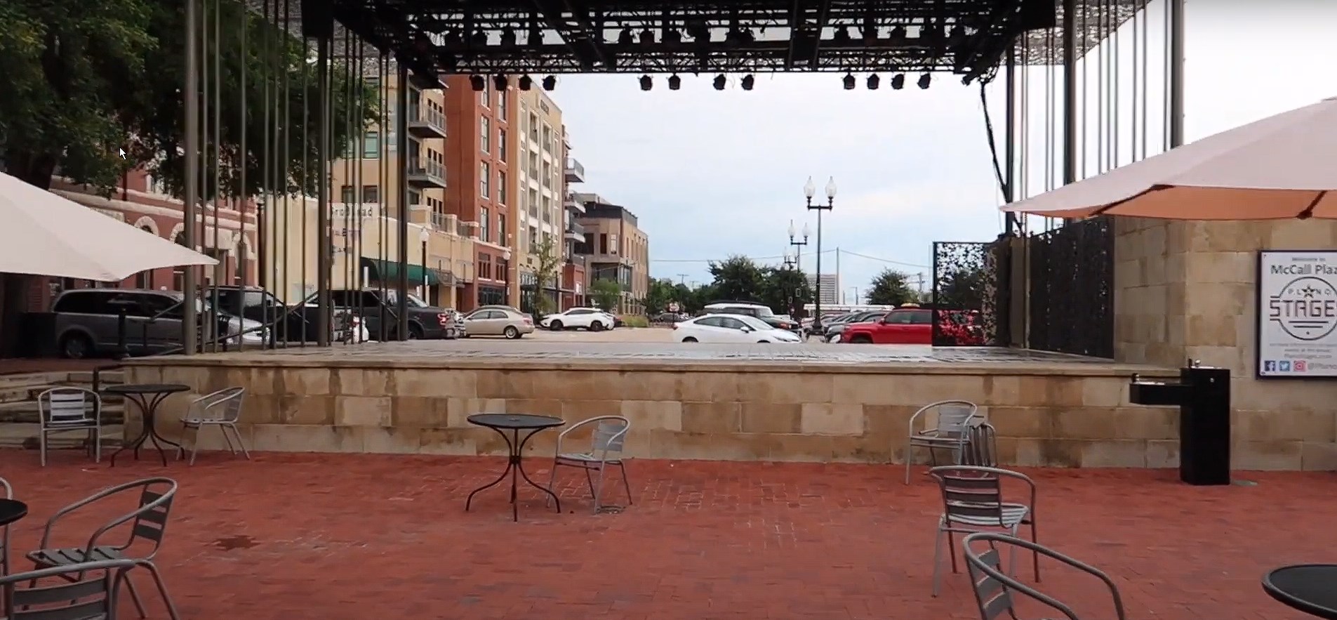 Outdoor stage in Historic Downtown Plano