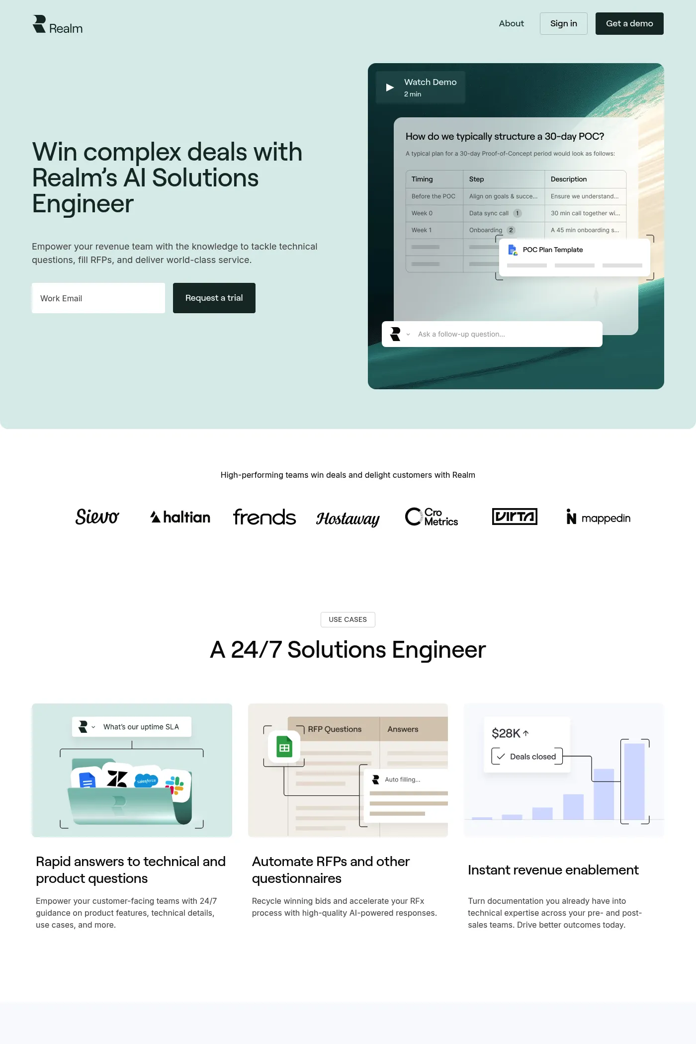 Realm website screenshot