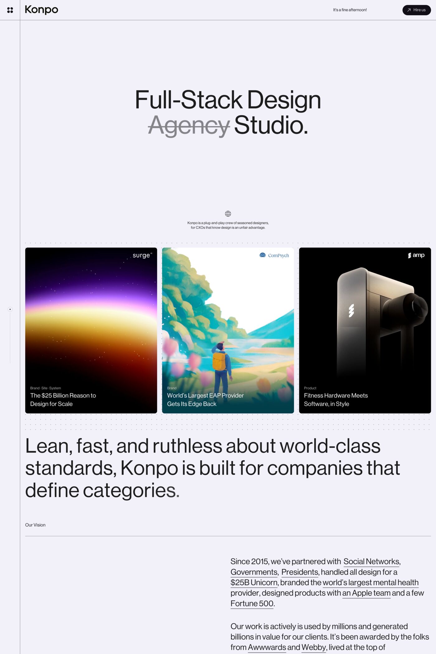 Konpo website screenshot