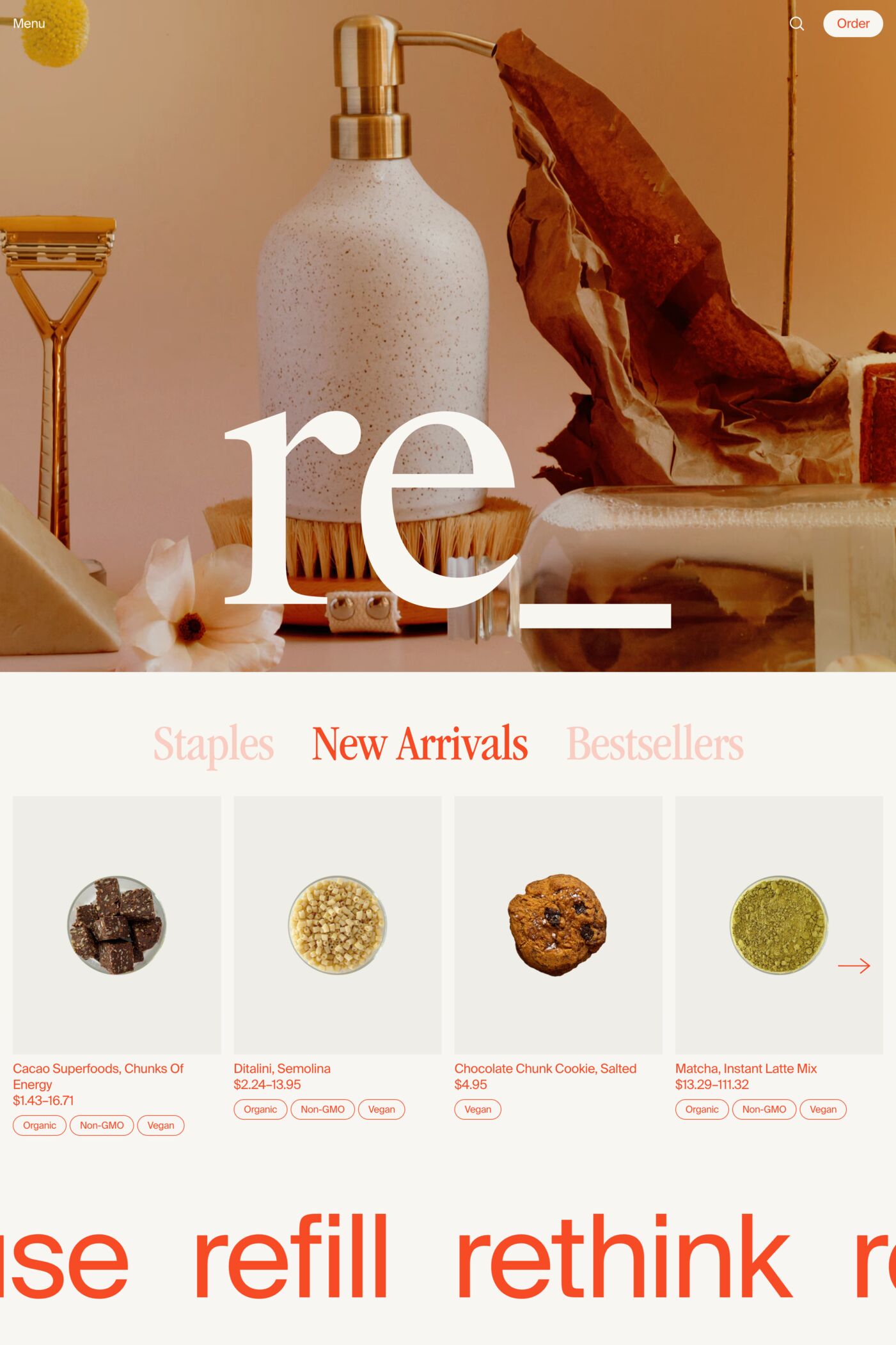 re_ website screenshot