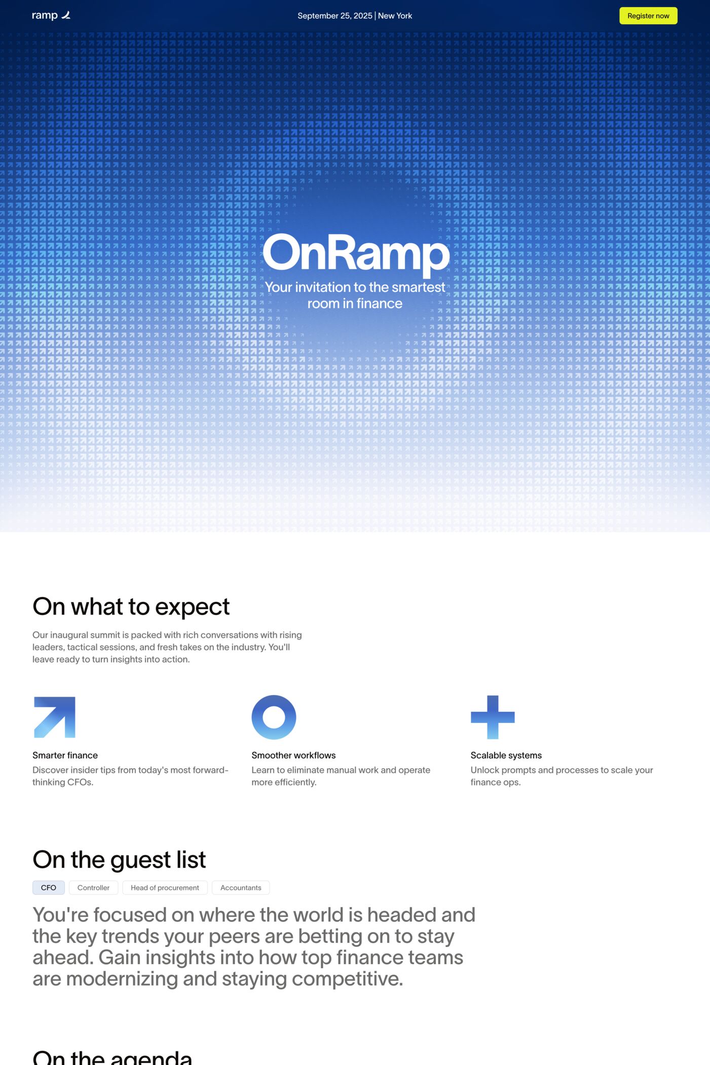 OnRamp 2025 website screenshot