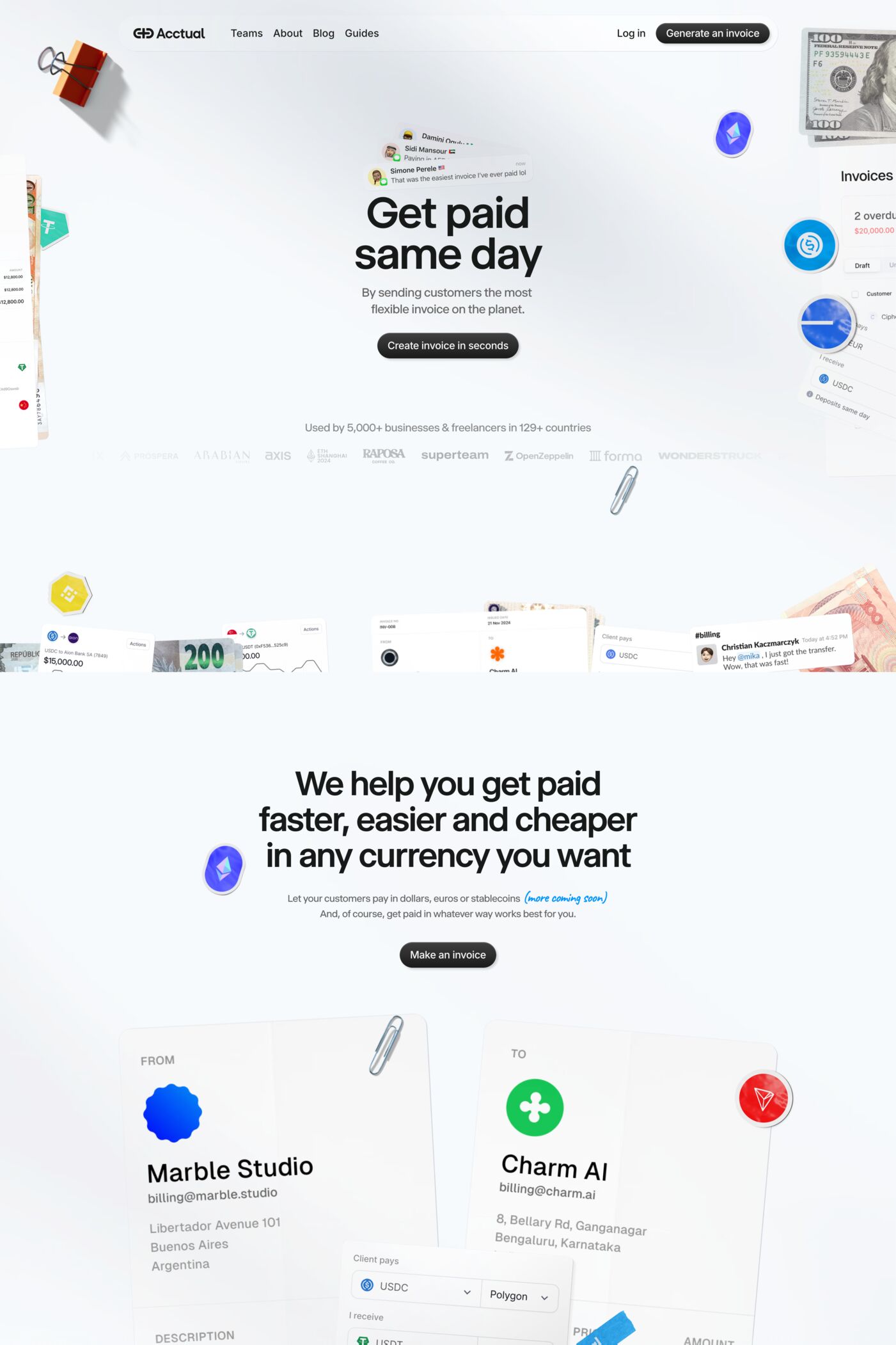 Acctual website screenshot