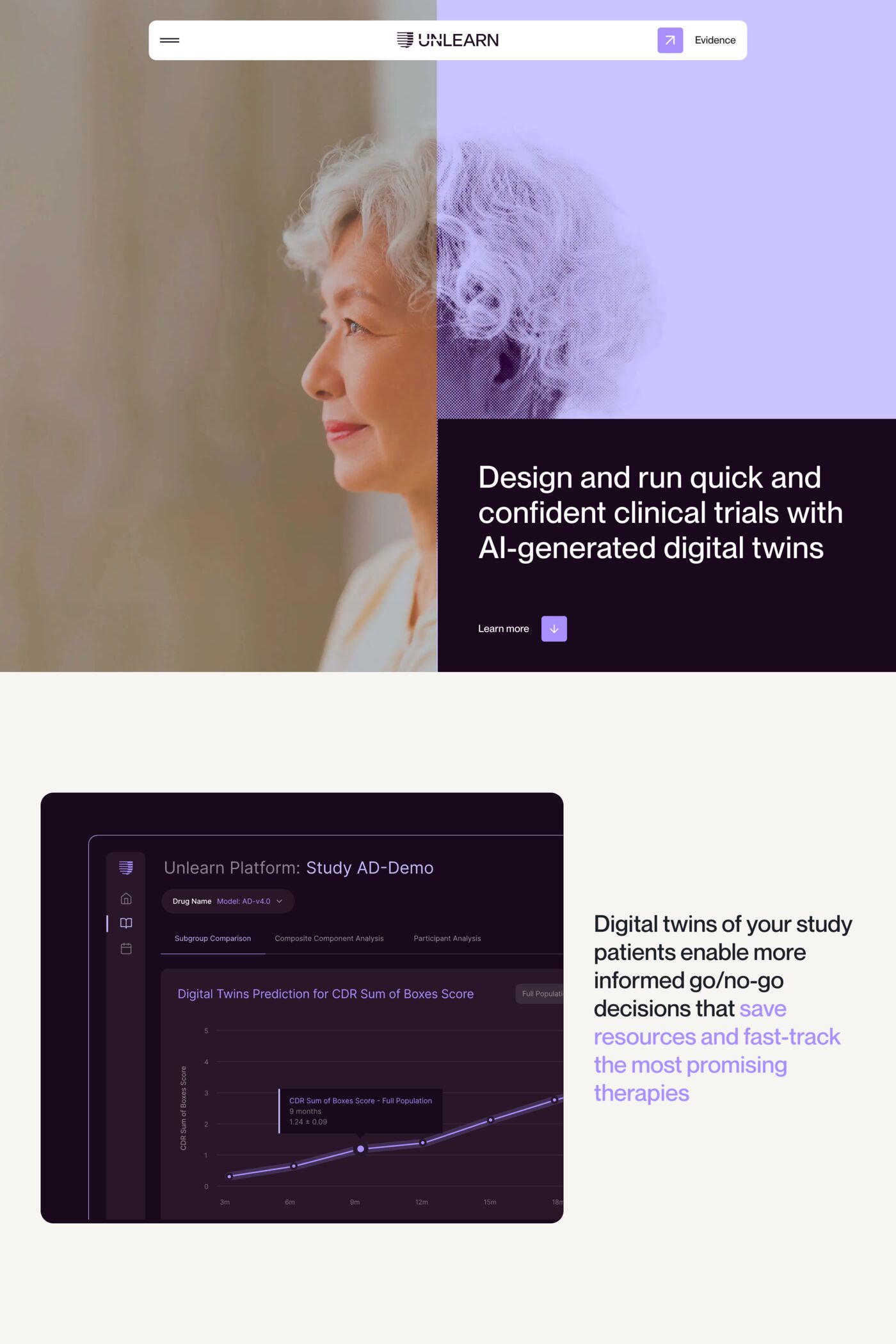 Unlearn website screenshot