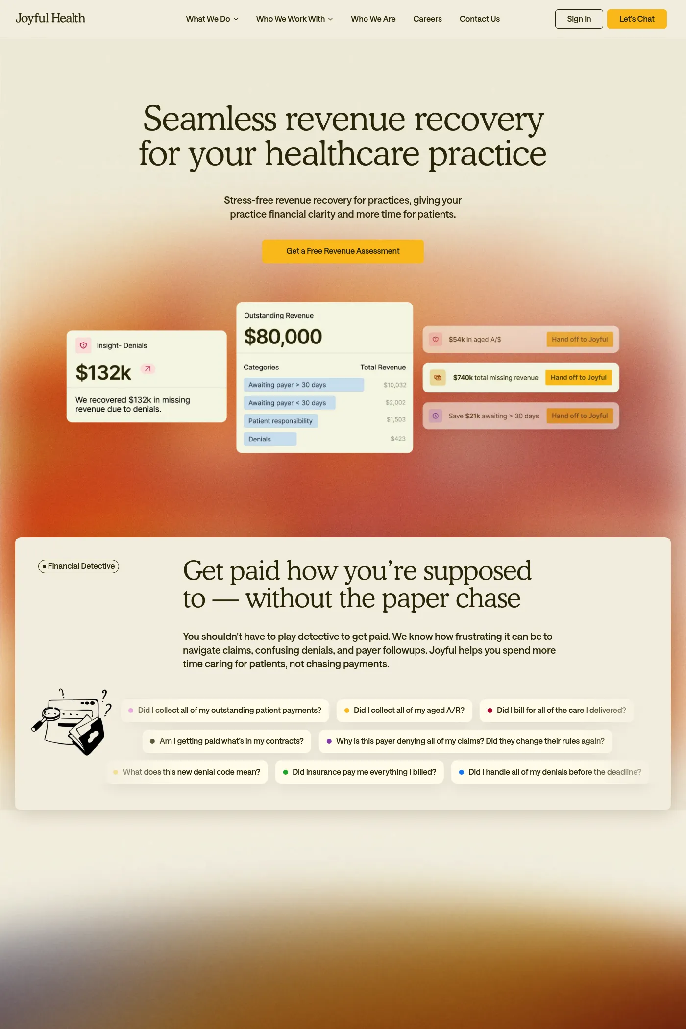 Joyful Health website screenshot