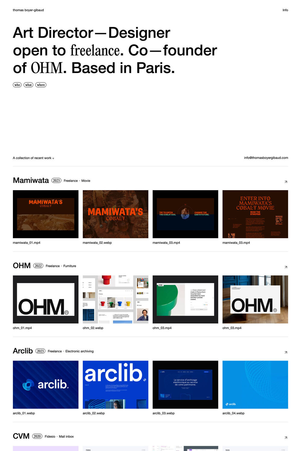 Thomas Boyer-Gibaud website screenshot