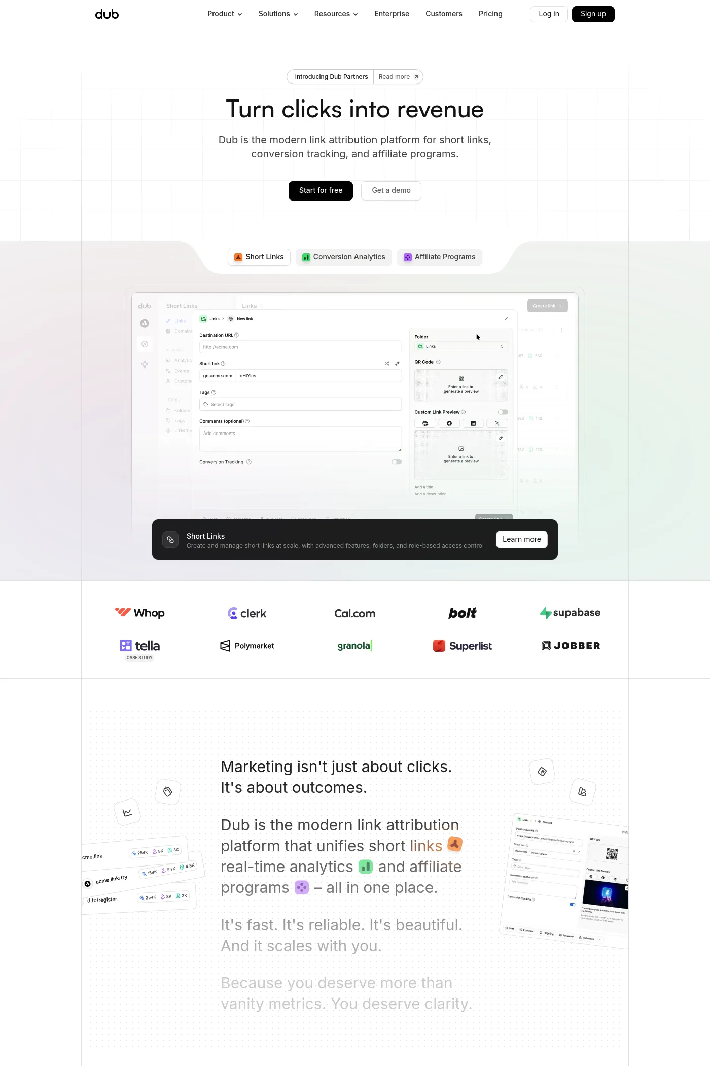 Dub website screenshot