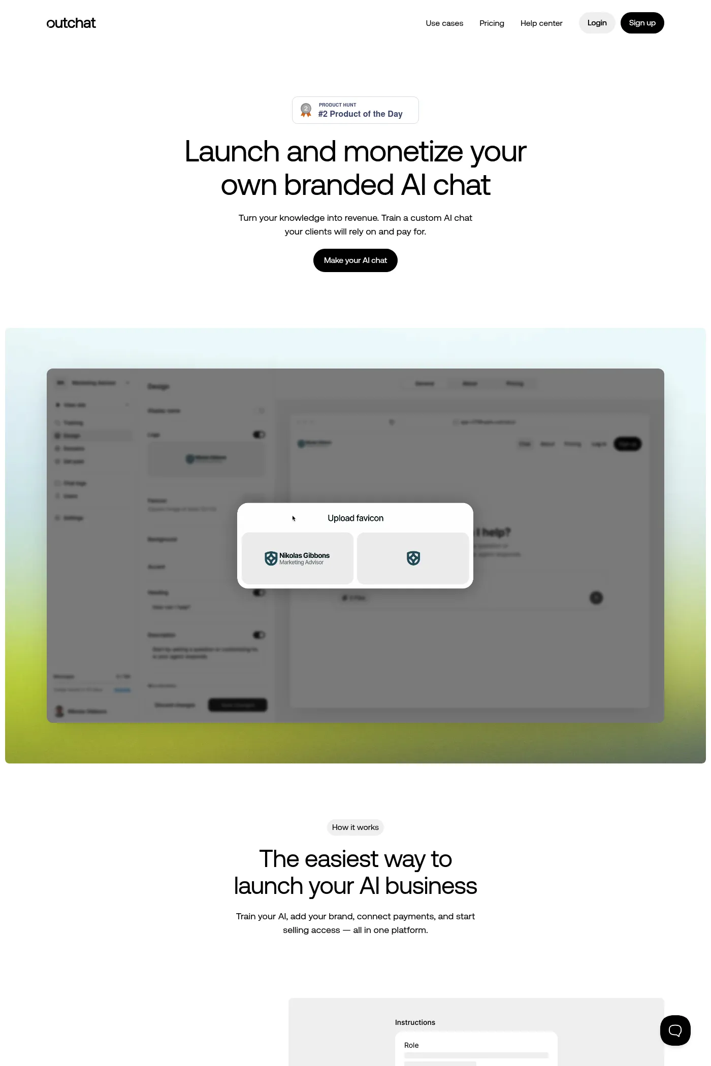 Outchat website screenshot