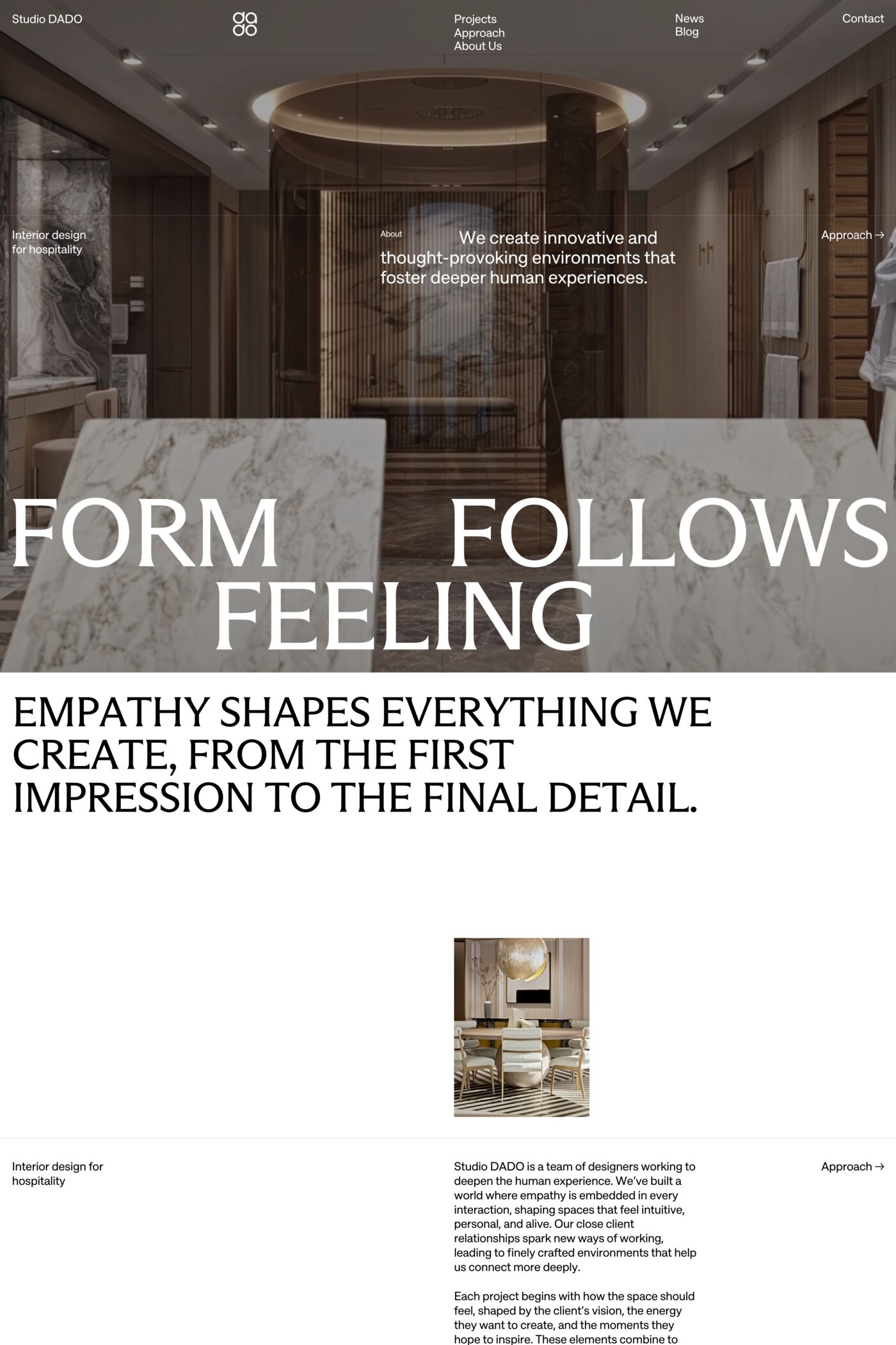 Studio Dado website screenshot