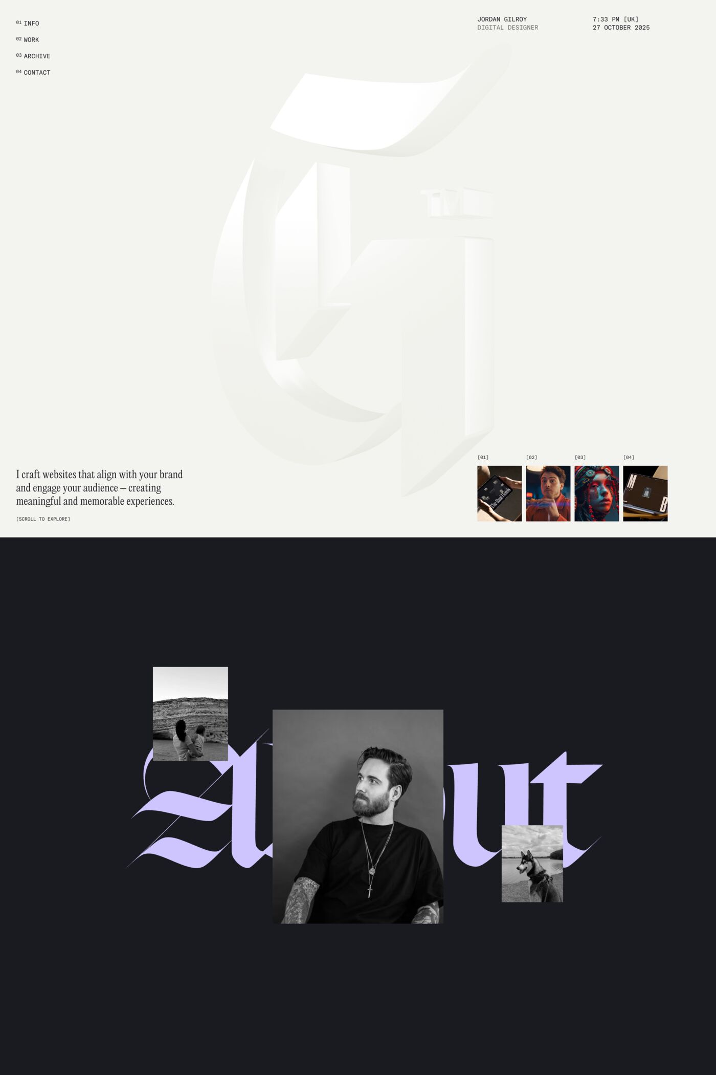 Jordan Gilroy website screenshot