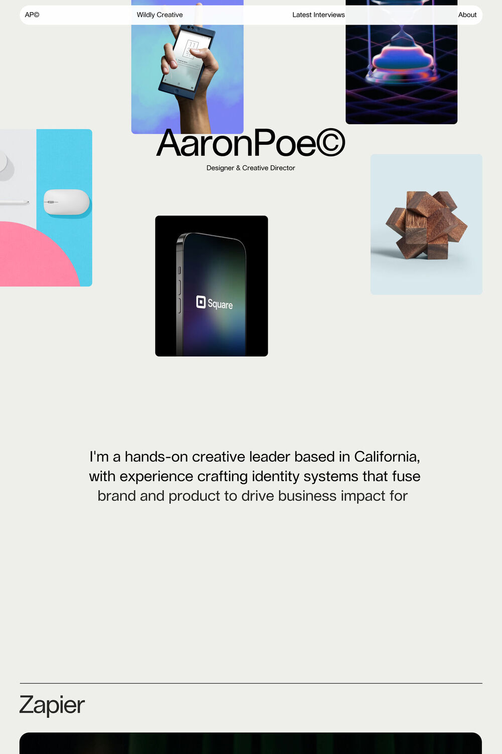 Aaron Poe website screenshot