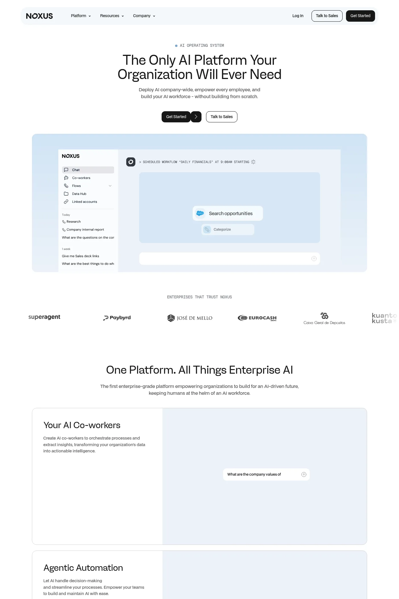Noxus website screenshot