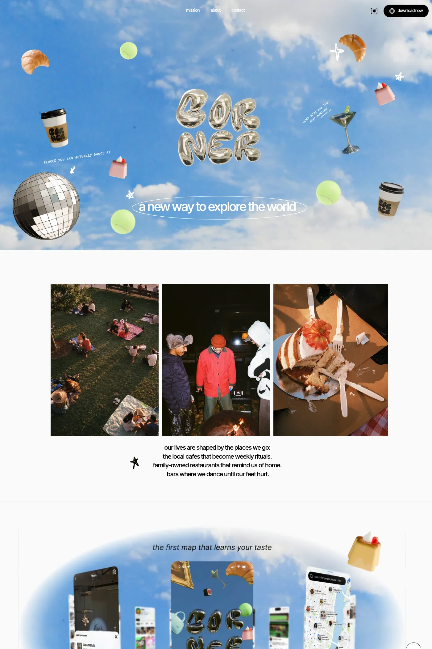 Corner website screenshot